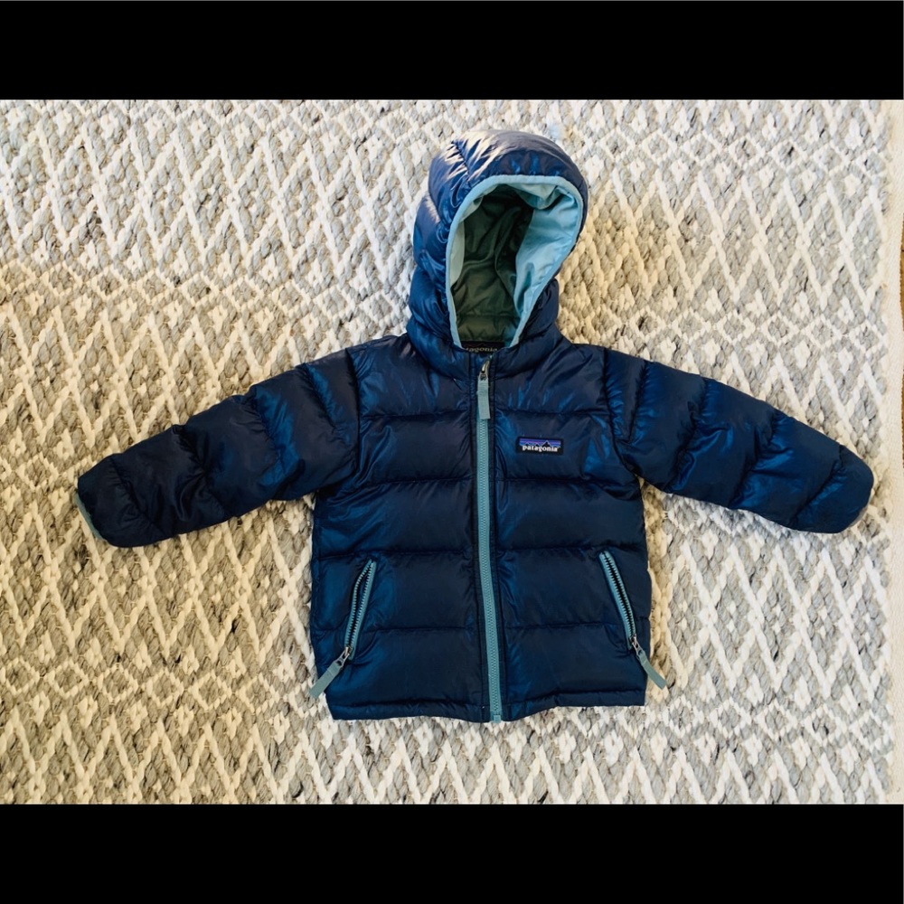 Patagonia hi-loft down toddler jacket 12-18M
